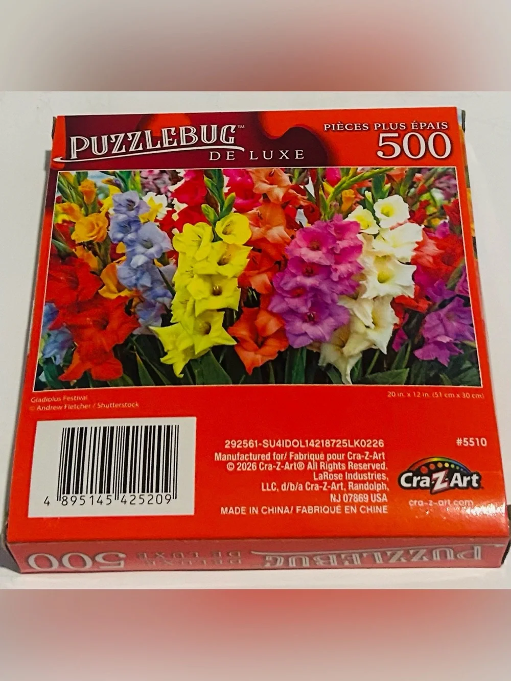 New “Gladiolus Festival” 500 Pieces 20” x 12” Puzzlebug